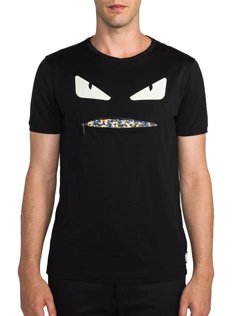 fendi monster t shirt free shipping|Fendi monster resale.